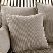 HEAVEN sofa 200 cm 3-seater spring core removable cover corduroy greyish-beige