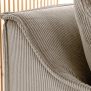 HEAVEN sofa 200 cm 3-seater spring core removable cover corduroy greyish-beige