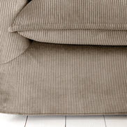 HEAVEN sofa 200 cm 3-seater spring core removable cover corduroy greyish-beige