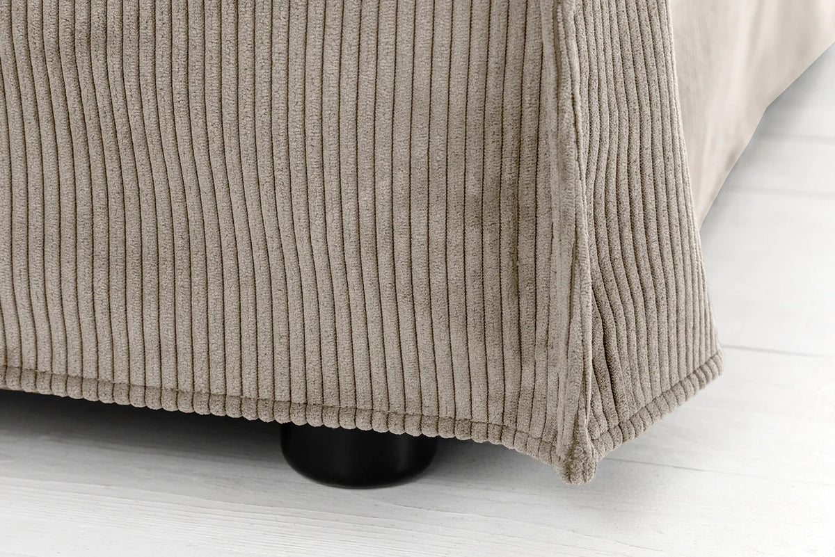 HEAVEN sofa 200 cm 3-seater spring core removable cover corduroy greyish-beige