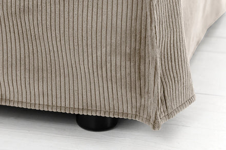 HEAVEN sofa 200 cm 3-seater spring core removable cover corduroy greyish-beige