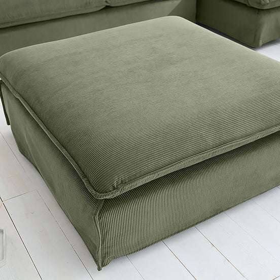 Lábtartó HEAVEN 100 cm levehető huzat kordbársony zöld