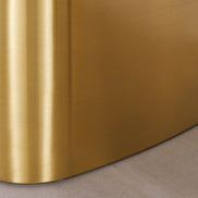 Dining table ORGANIC 200cm oval multicoloured marble top w/ champagne golden frame