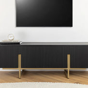 TV-szekrény GATSBY 160 cm retró stílusú mangófa arany