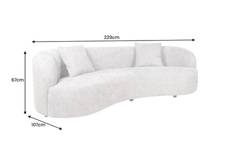Kanapé ATELIER 230 cm háromszemélyes buklé szürke