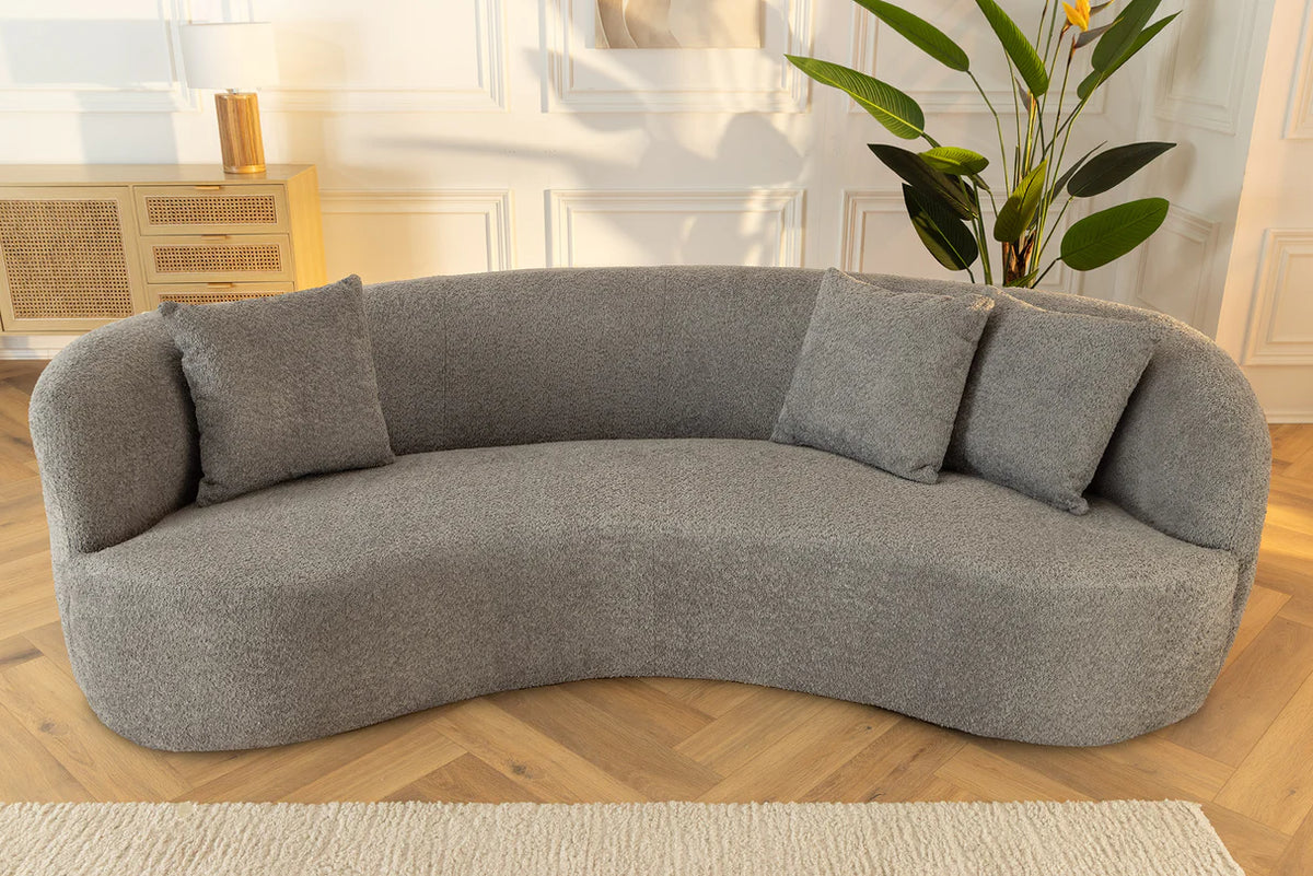 Kanapé ATELIER 230 cm háromszemélyes buklé szürke