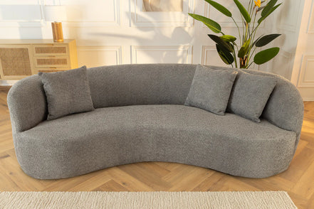 Kanapé ATELIER 230 cm háromszemélyes buklé szürke