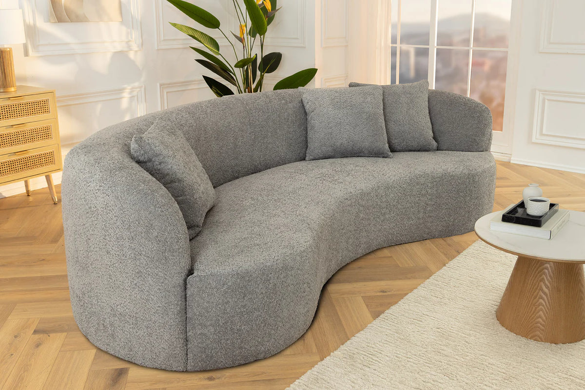 Kanapé ATELIER 230 cm háromszemélyes buklé szürke