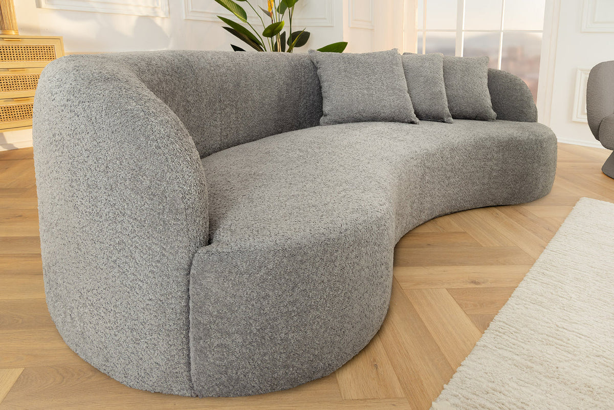 Kanapé ATELIER 230 cm háromszemélyes buklé szürke