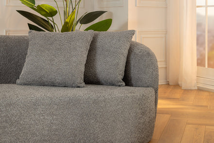 Kanapé ATELIER 230 cm háromszemélyes buklé szürke