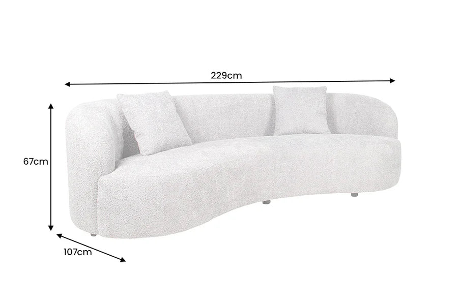 Kanapé ATELIER 230 cm háromszemélyes buklé bézs