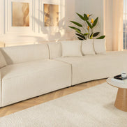 Kanapé ATELIER L 330 cm háromszemélyes XXL buklé bézs
