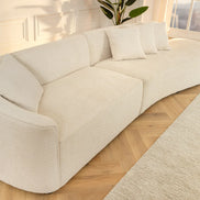 Kanapé ATELIER L 330 cm háromszemélyes XXL buklé bézs