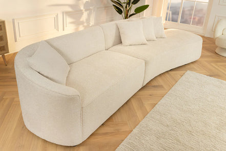 Kanapé ATELIER L 330 cm háromszemélyes XXL buklé bézs