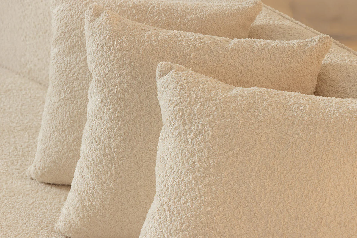 Kanapé ATELIER L 330 cm háromszemélyes XXL buklé bézs