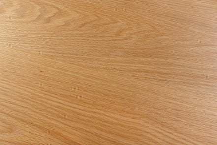 ATELIER dining table, 120cm round, natural oak wood look with black metal legs