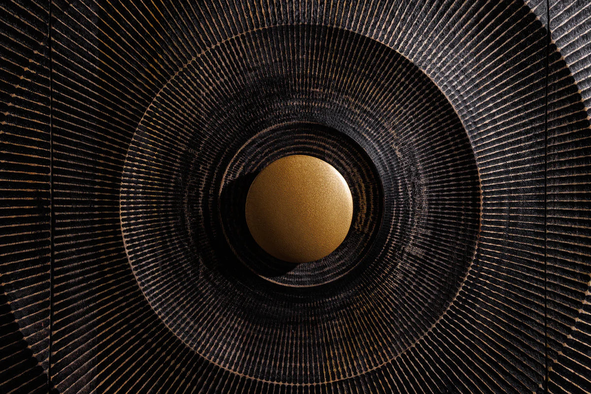 GOLDEN SUNSET 140 cm 3D mango wood sideboard black