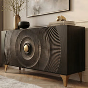 GOLDEN SUNSET 140 cm 3D mango wood sideboard black