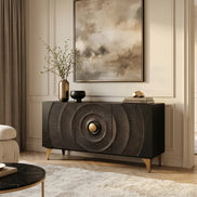 GOLDEN SUNSET 140 cm 3D mango wood sideboard black
