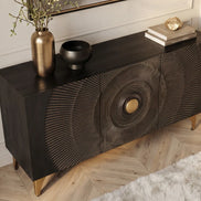 GOLDEN SUNSET 140 cm 3D mango wood sideboard black