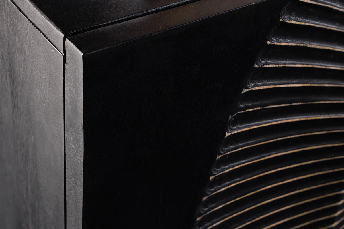 GOLDEN SUNSET 140 cm 3D mango wood sideboard black