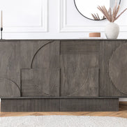 Tálalószekrény ART DECO 170 cm 3D mangófa szürke