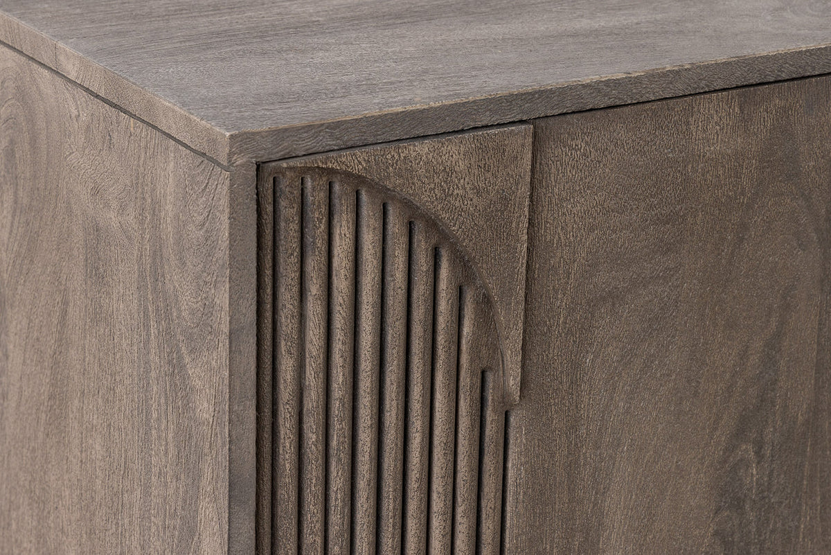 Tálalószekrény ART DECO 170 cm 3D mangófa szürke