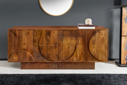 Tálalószekrény ART DECO 170 cm 3D mangófa barna