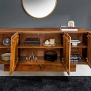 Tálalószekrény ART DECO 170 cm 3D mangófa barna