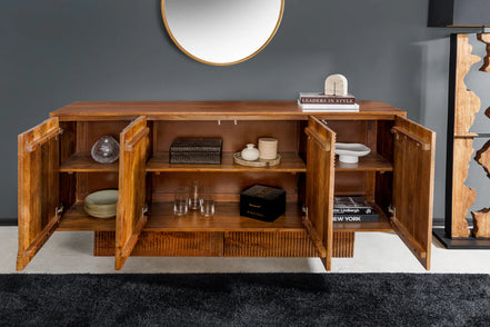 Tálalószekrény ART DECO 170 cm 3D mangófa barna