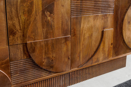 Tálalószekrény ART DECO 170 cm 3D mangófa barna