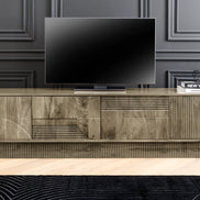 ART DECO TV Stand 200cm 3D mango wood grey
