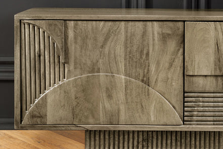 ART DECO TV Stand 200cm 3D mango wood grey