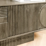 ART DECO TV Stand 200cm 3D mango wood grey