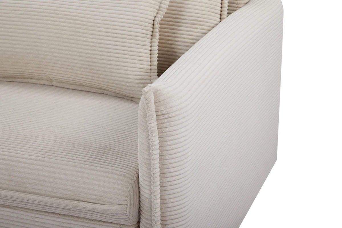 APARTMENT sofa bed 215 cm 3-seater corduroy beige