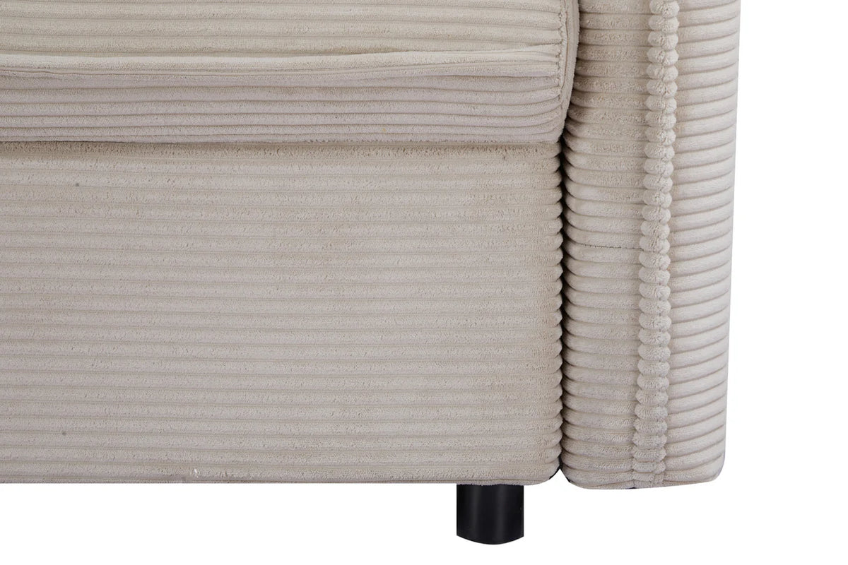 APARTMENT sofa bed 215 cm 3-seater corduroy beige