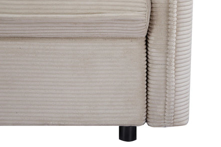 APARTMENT sofa bed 215 cm 3-seater corduroy beige