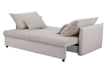 APARTMENT sofa bed 215 cm 3-seater corduroy beige