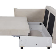 APARTMENT sofa bed 215 cm 3-seater corduroy beige