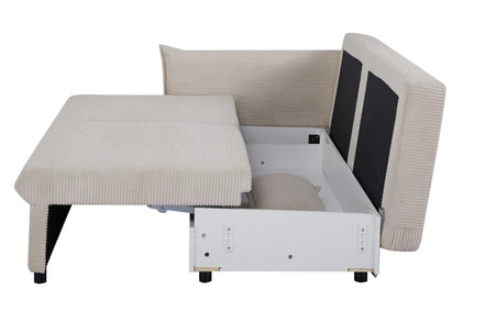 APARTMENT sofa bed 215 cm 3-seater corduroy beige