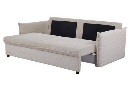 APARTMENT sofa bed 215 cm 3-seater corduroy beige