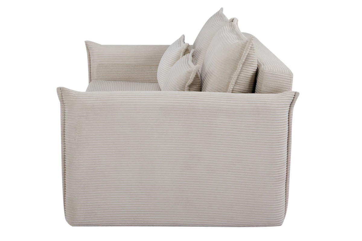 APARTMENT sofa bed 215 cm 3-seater corduroy beige