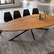 Dining table ORGANIC ARTWORK 240cm acacia wood brown