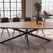Dining table ORGANIC ARTWORK 240cm acacia wood brown