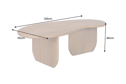 Dohányzóasztal ORGANIC 120 cm mangófa természetes