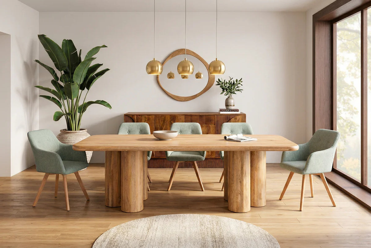 ART DECO dining table 240cm mango wood natural
