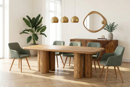 ART DECO dining table 240cm mango wood natural