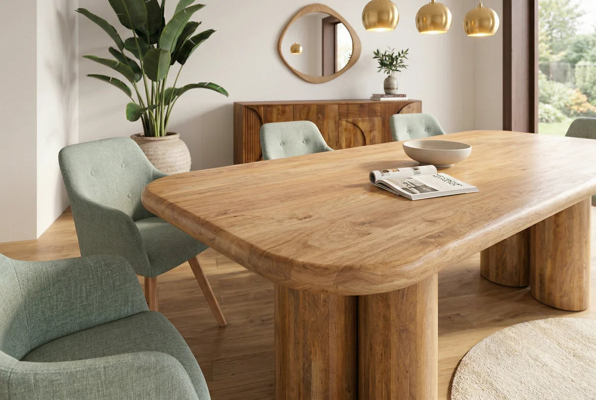 ART DECO dining table 240cm mango wood natural
