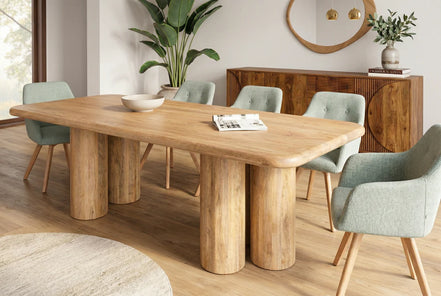 ART DECO dining table 240cm mango wood natural