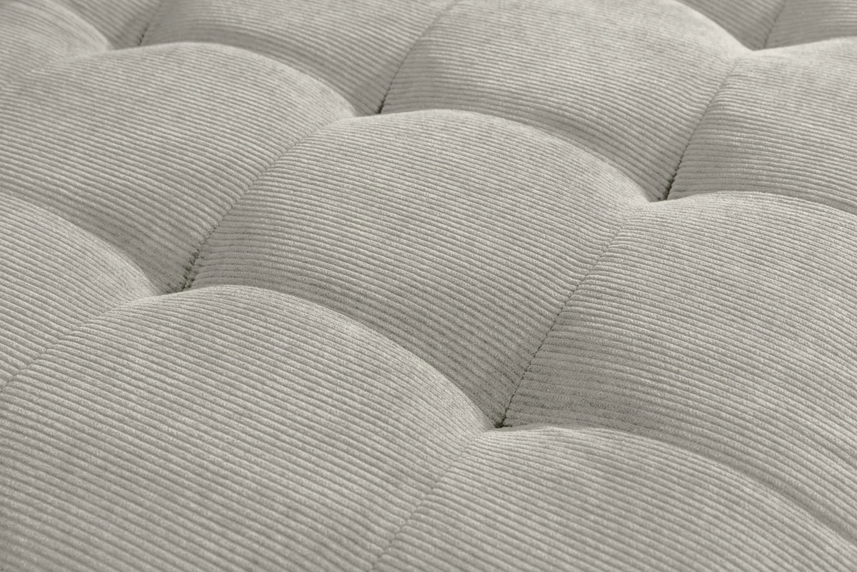 STOCKHOLM corner sofa 220 cm 3-seater spring core corduroy grey-beige